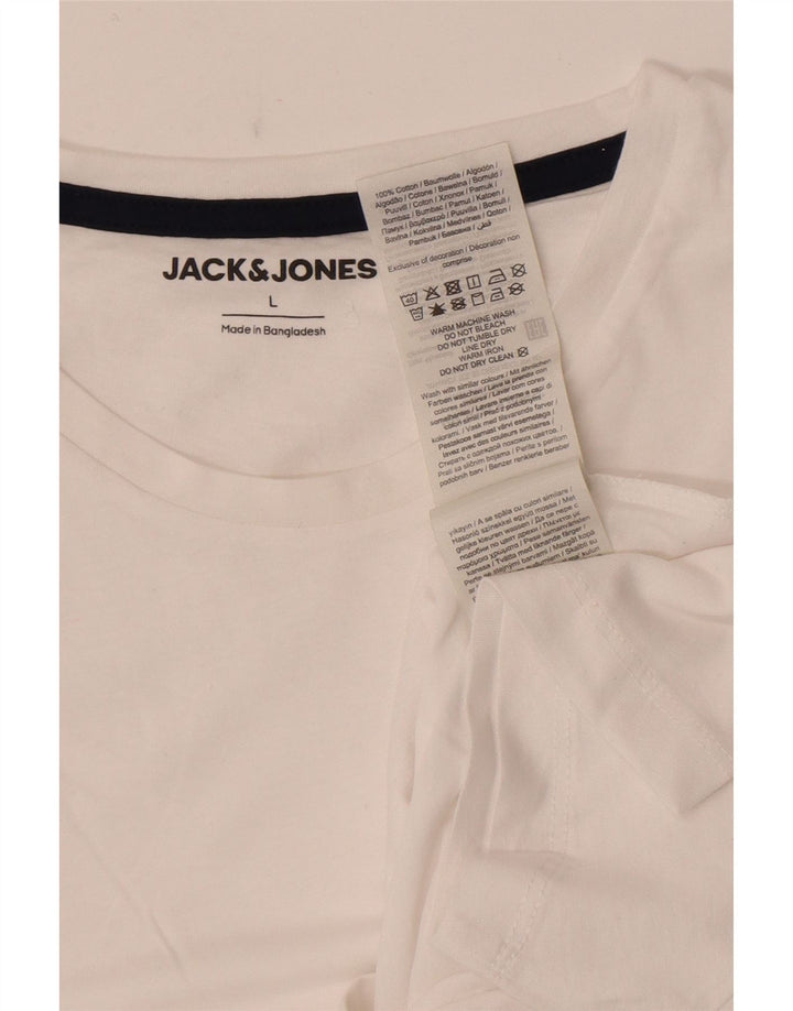 Jack & Jones T-Shirt Homme Grand Blanc Coton