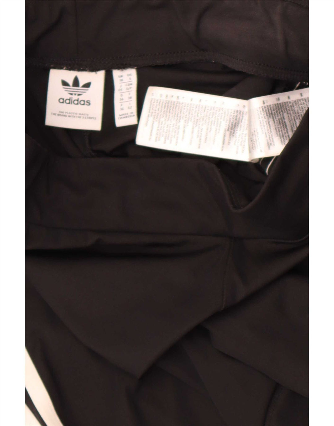 Adidas Pantalon de survêtement évasé pour femme UK 10 Small Noir Polyester