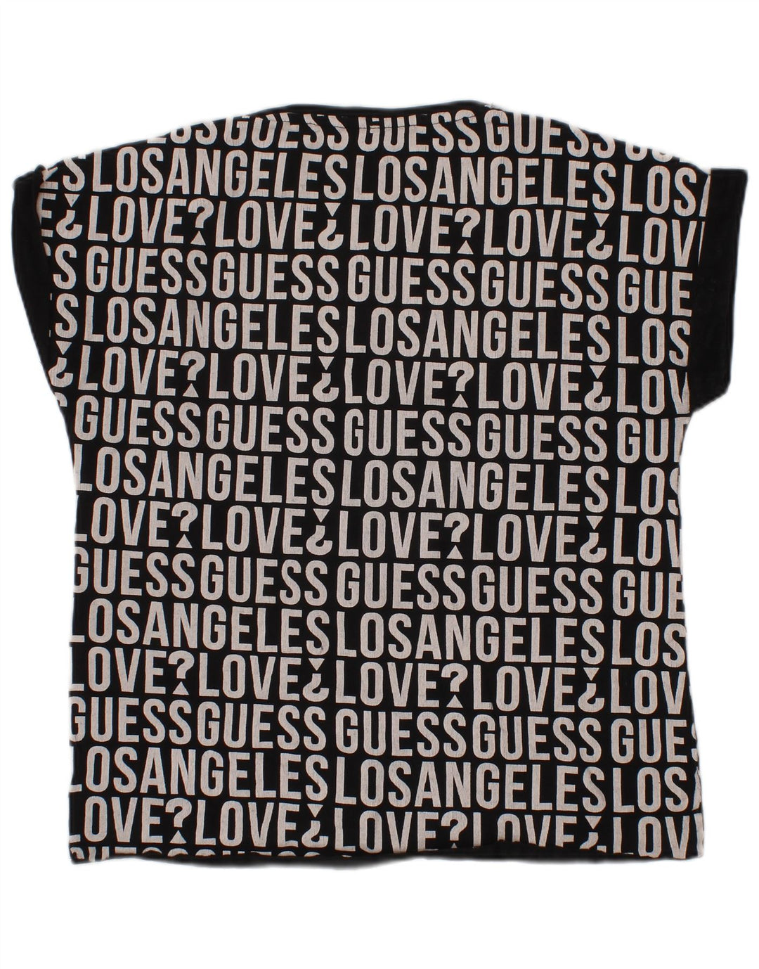 GUESS T-shirt graphique pour filles 7-8 ans en coton noir