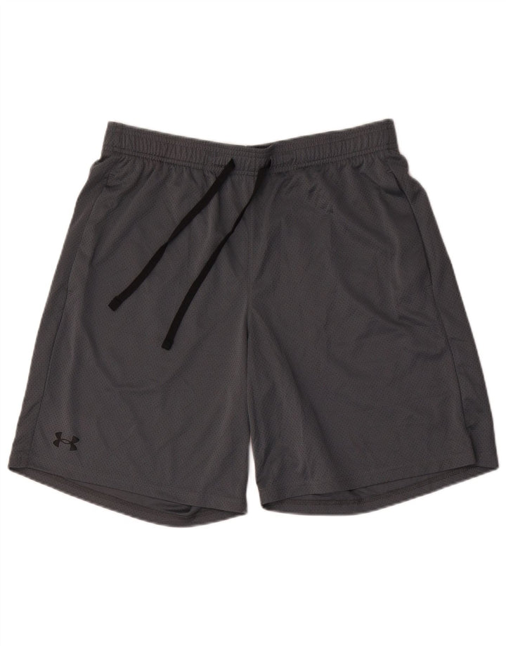 Under Armour Short de Sport Homme Large Gris Polyester