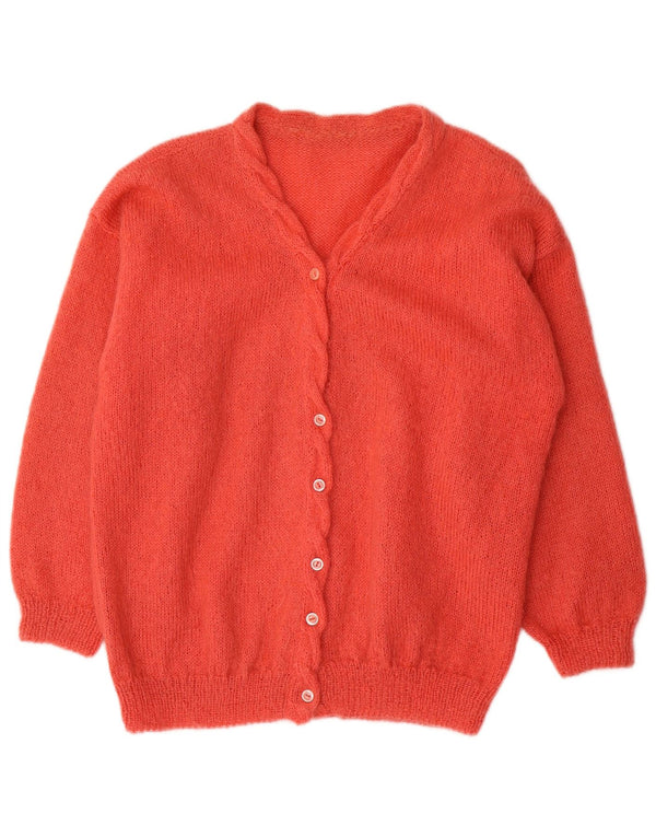VINTAGE Pull Cardigan Femme UK 18 XL Orange