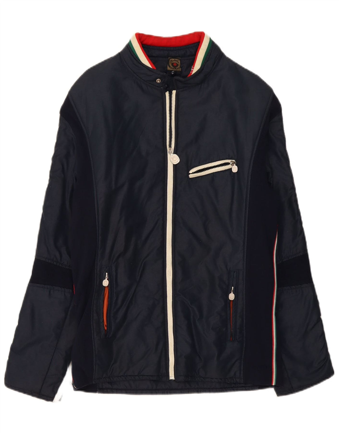 MCROSS Veste Racer Homme UK 38 Bleu Marine Moyen Colorblock