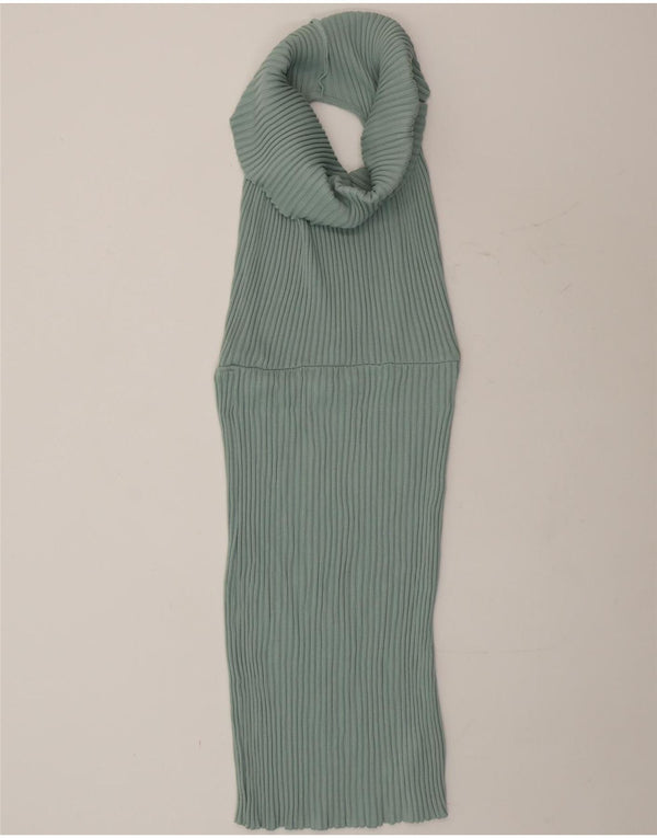 Zara Robe moulante sans manches pour femme UK 14 Grand coton vert