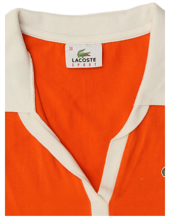 LACOSTE Polo sans manches femme Taille 38 Orange moyen Colourblock