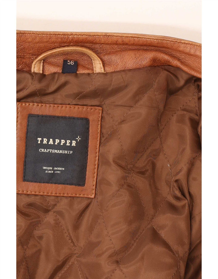 Trapper Veste en cuir pour homme IT 56 3XL Cuir marron