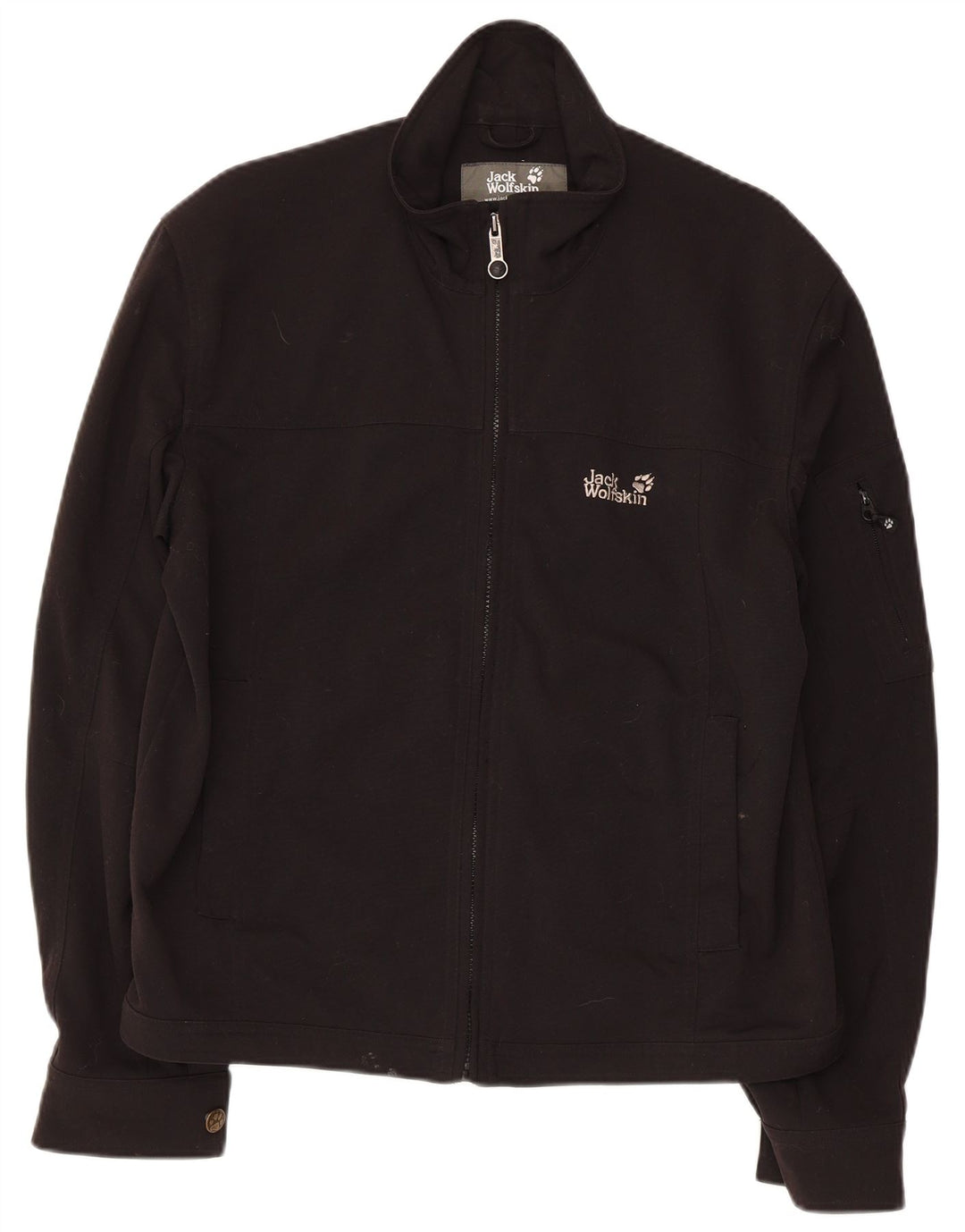 JACK WOLFSKIN Veste de Pluie Homme UK 36/38 Moyen Noir Polyamide