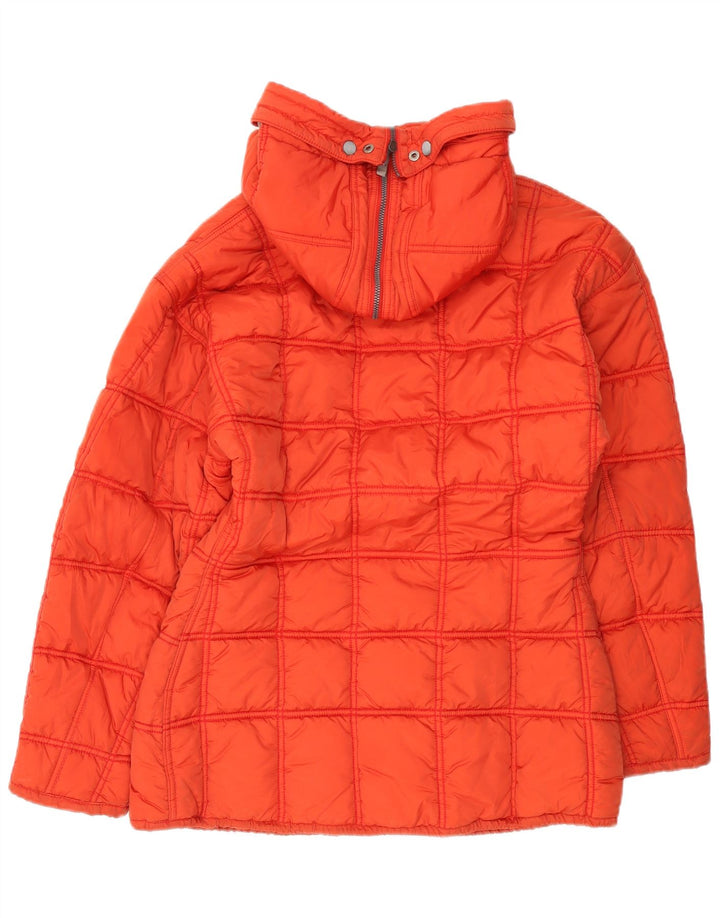 VINTAGE Veste de ski à capuche surdimensionnée pour femmes US 2 XS Nylon rouge
