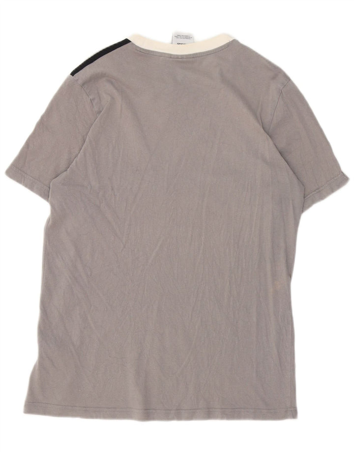 Adidas T-Shirt Homme Haut Petit Gris Colorblock Coton