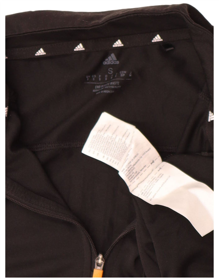 Adidas Hommes Aeroready Zip Neck Pull Survêtement Top Petit Noir Polyester