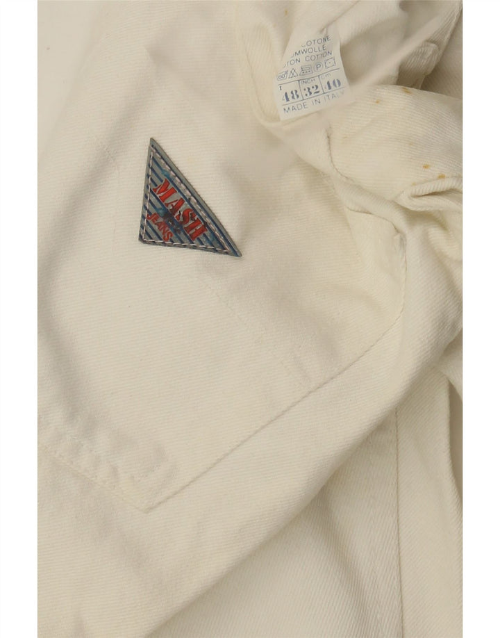 Mash Jean fuselé pour hommes IT 48 Medium W32 L33 coton blanc