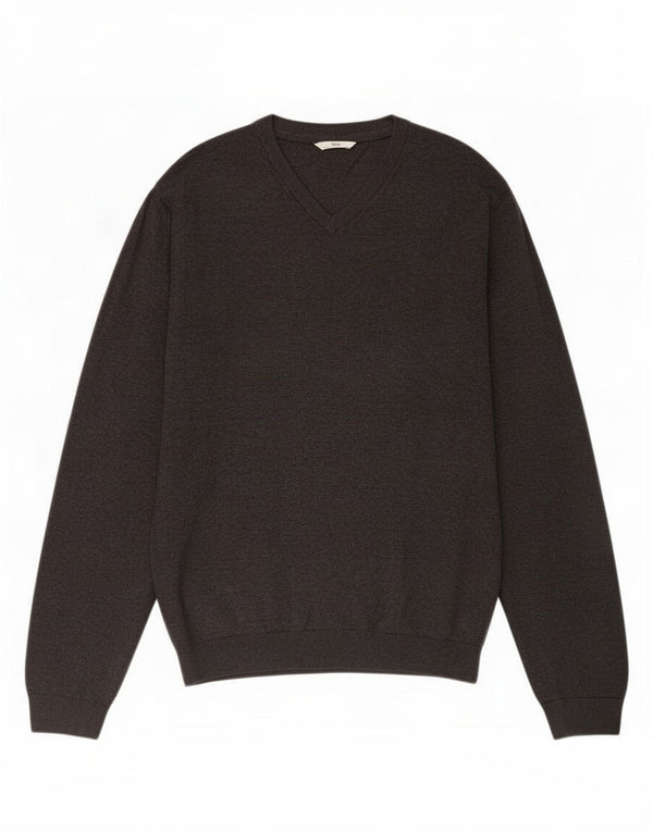Marks & Spencer Pull col V pour garçon 15-16 ans XL Gris Coton