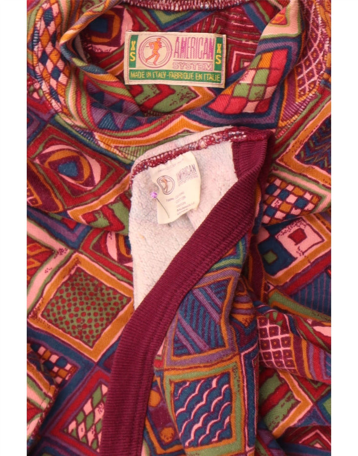 American System Sweat-shirt pour femme UK 6 XS Patchwork multicolore