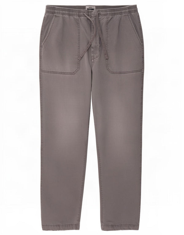Marks & Spencer Pantalon Homme W33 L29 Gris Coton