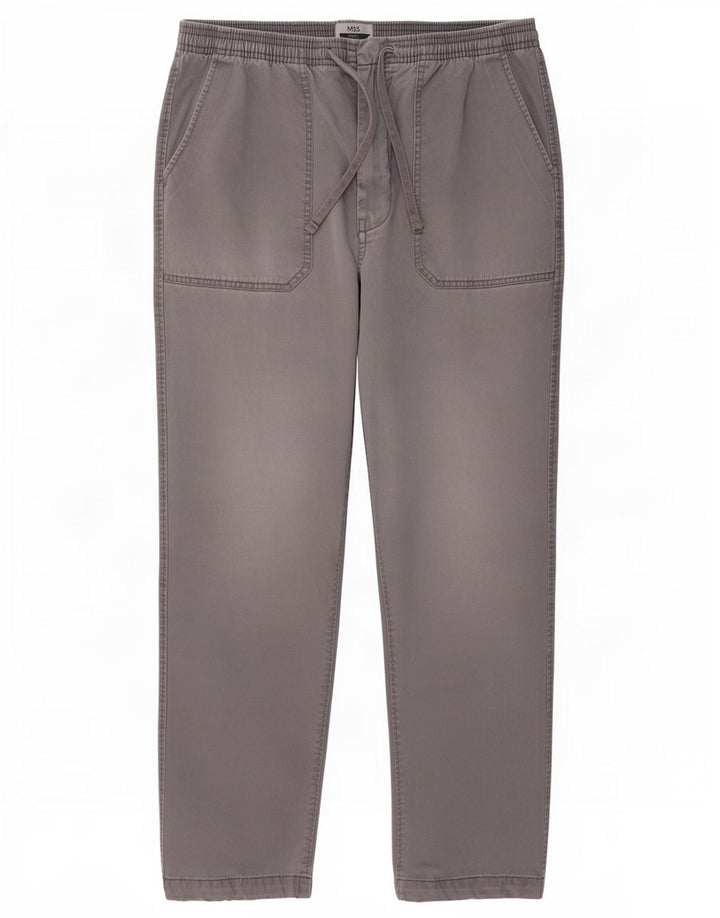 Marks & Spencer Pantalon Homme W33 L29 Gris Coton