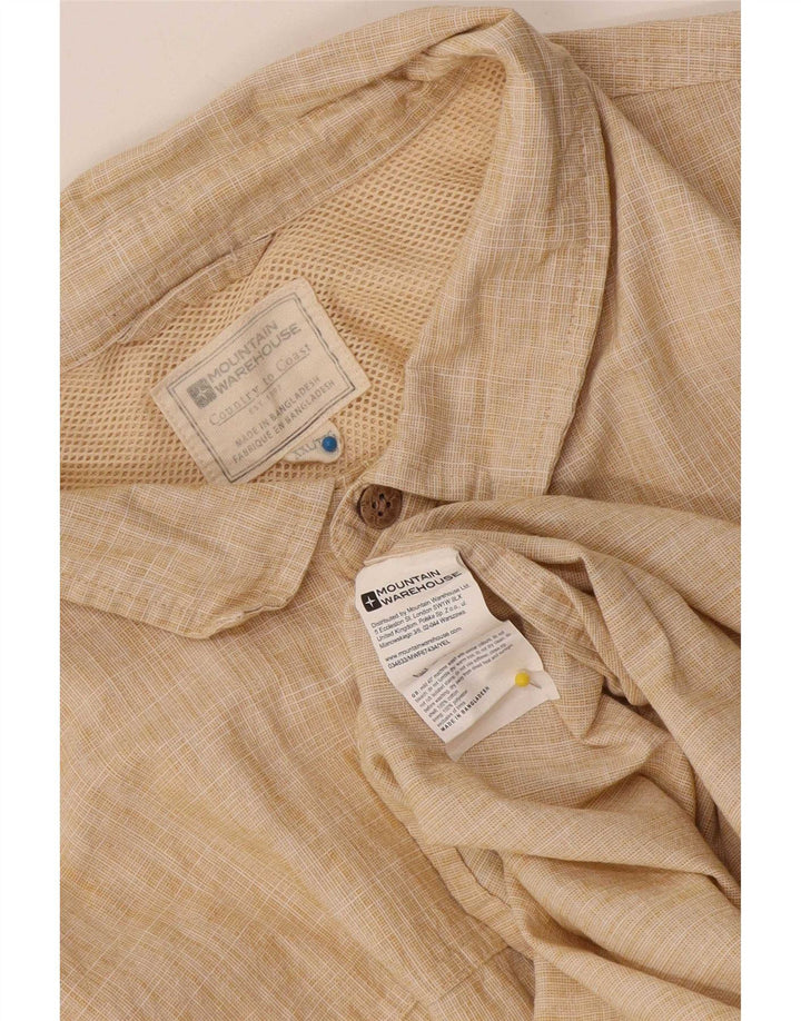 Mountain Warehouse Chemise à manches courtes pour homme 2XL Beige Polyester