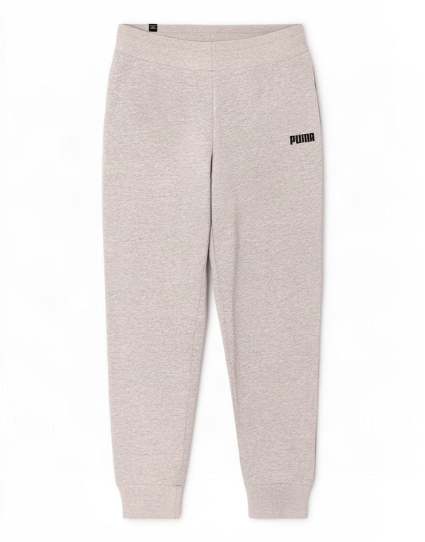 Puma Pantalon de survêtement pour femme Joggers UK 10 Small Gris Moucheté Coton
