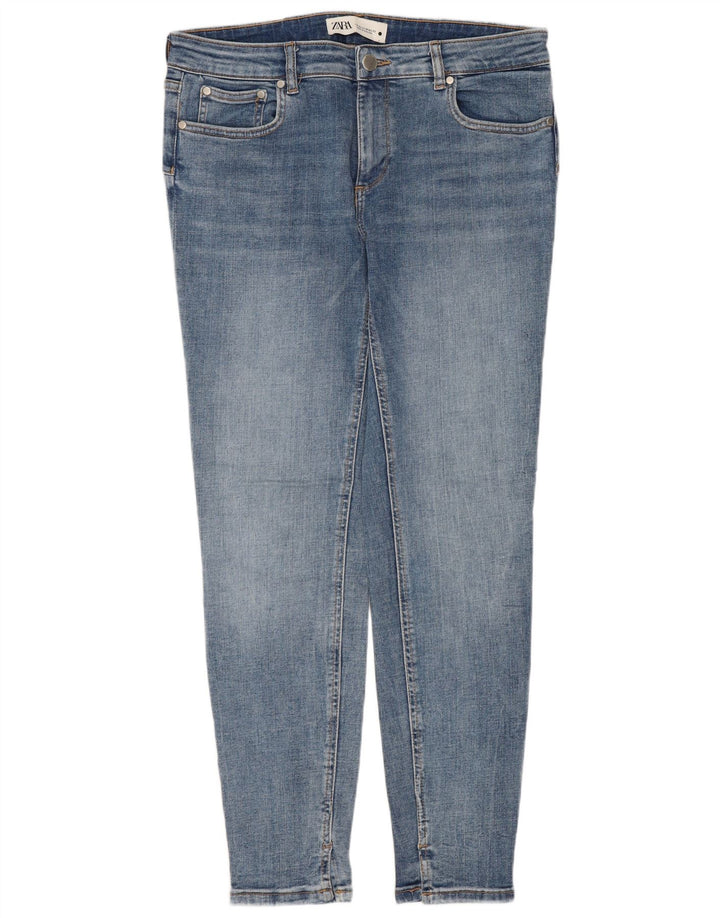 ZARA Jeans Slim Femme EU 42 Large W32 L28 Bleu