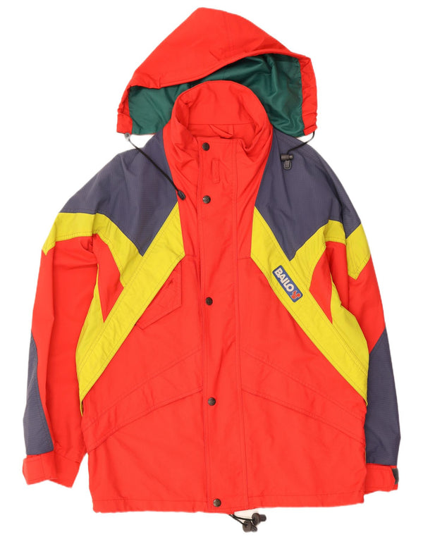 Bailo Veste de ski rembourrée à capuche pour homme Taille 42 XS Rouge Colourblock Sports