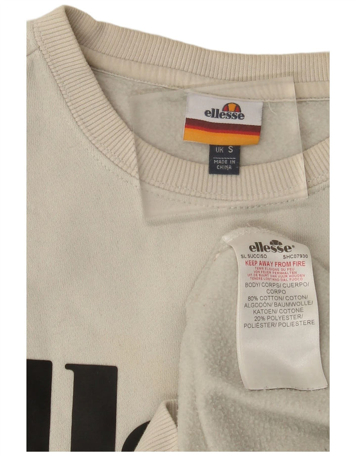 Ellesse Sweat-shirt graphique pour homme en coton blanc Small