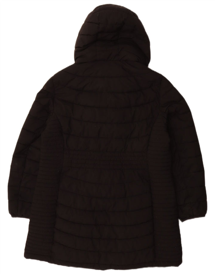 Dkny Manteau rembourré à capuche grande taille pour femme UK 18 XL Noir Polyester