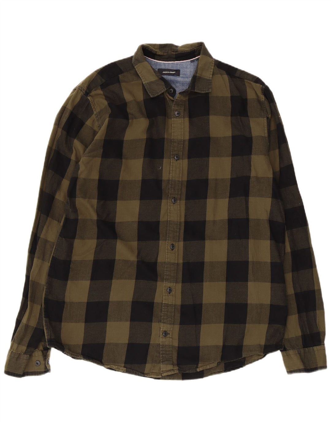 Jack & Jones Chemise Flanelle XL Kaki Check Coton Homme