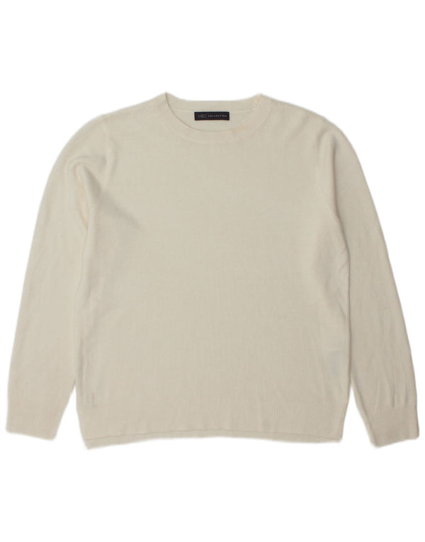 Marks & Spencer Pull à col rond pour femme UK 14 Medium Off White
