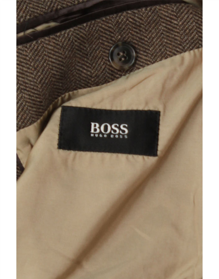 Hugo Boss Pardessus pour homme UK 40 Grand chevrons marron