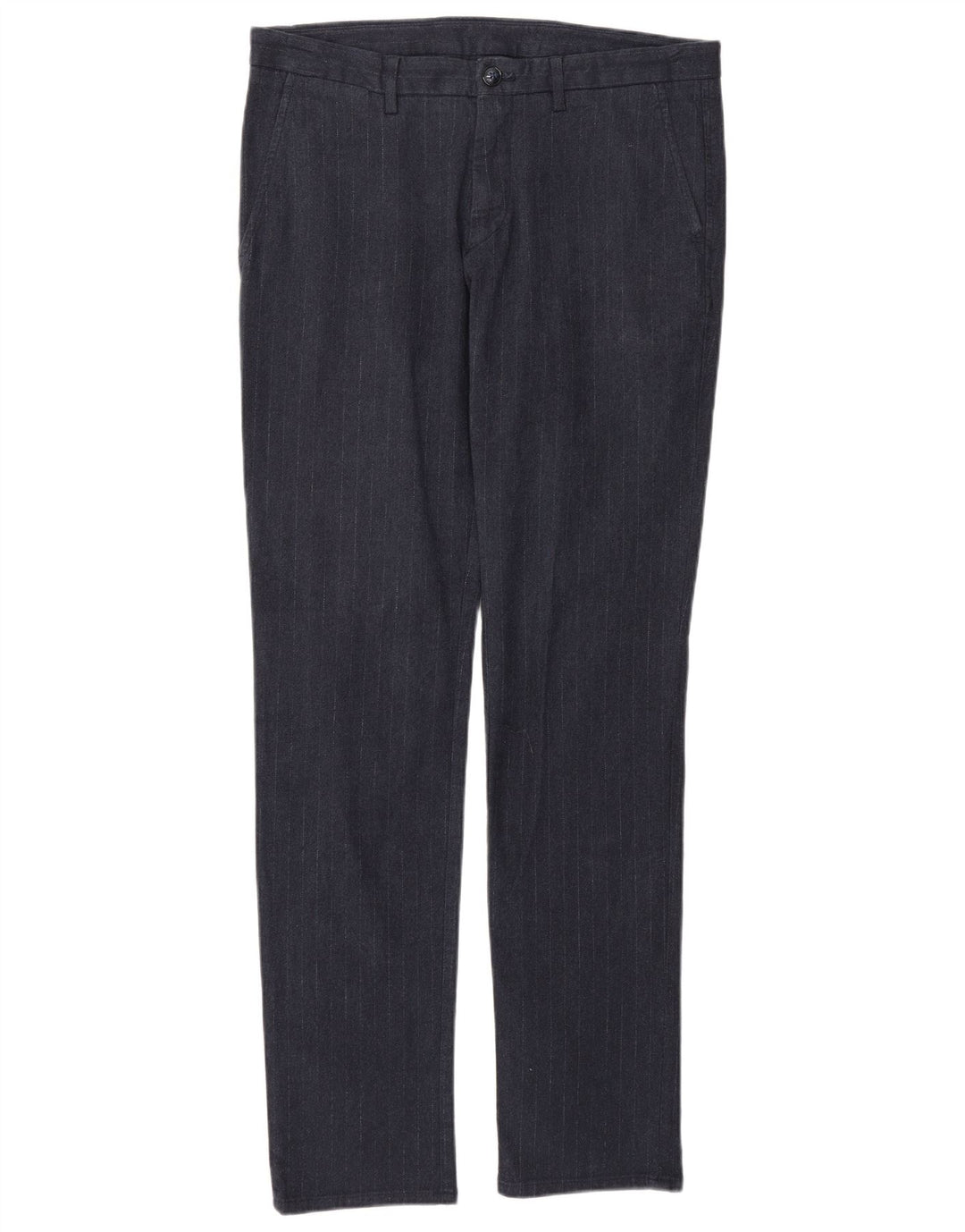 MASSIMO DUTTI Womens Chino Trousers EU 40 Medium W31 L31 Navy Blue Classic
