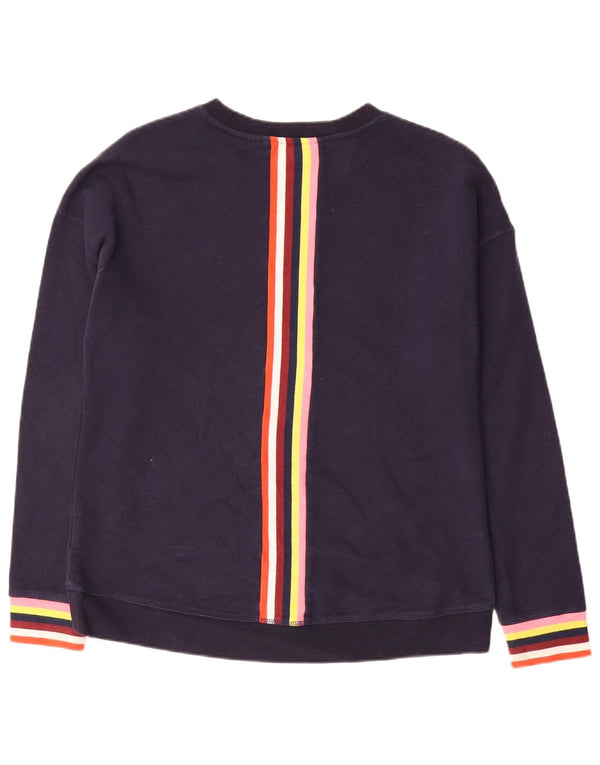 Boden Femme Sweatshirt Jumper UK 44 Medium Bleu Marine Rayé Coton