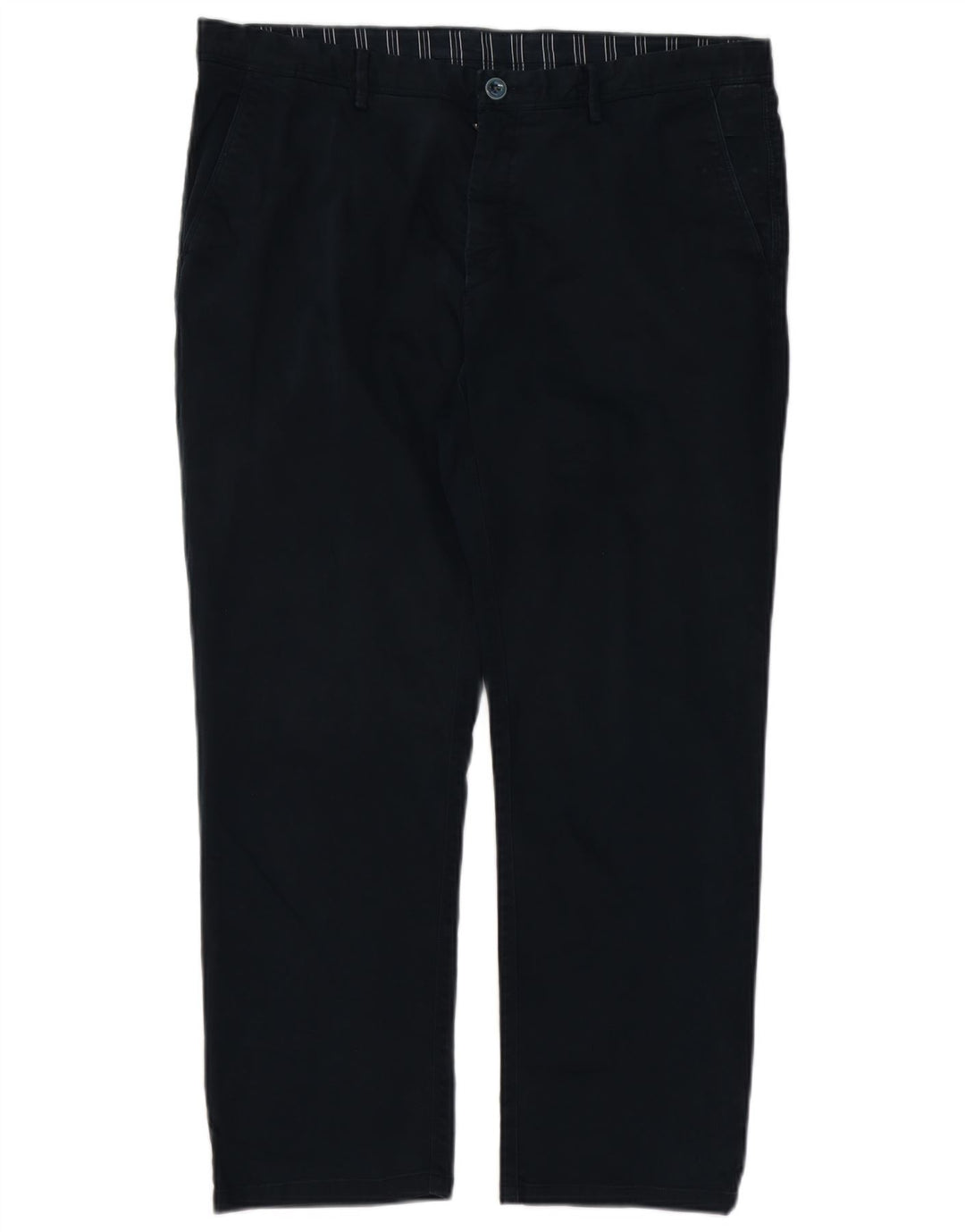 MASSIMO DUTTI Pantalon Chino Droit Homme EU 46 XL W36 L27 Bleu Marine