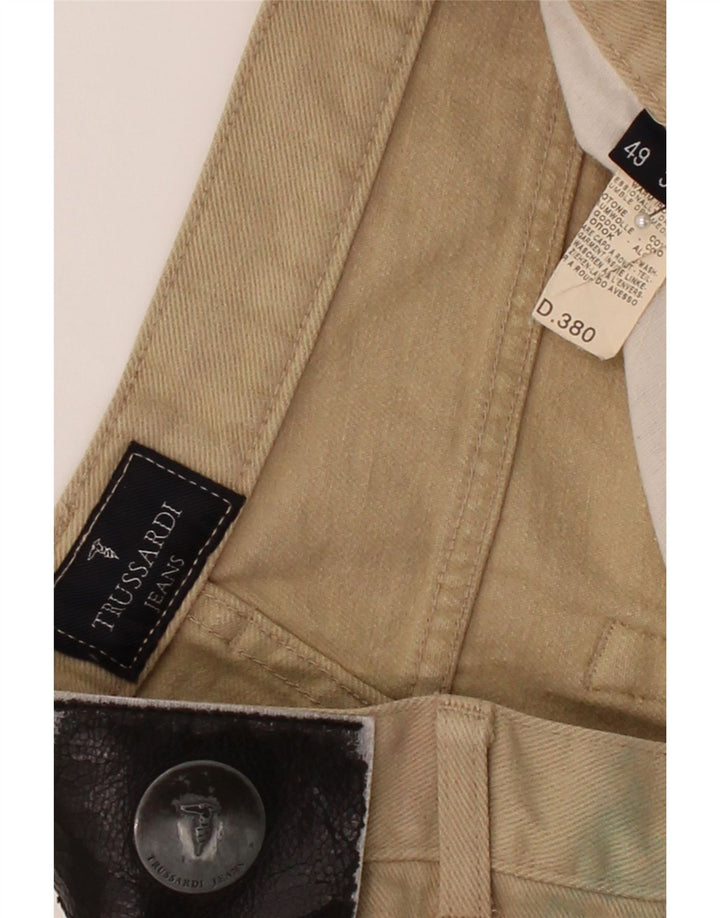 TRUSSARDI Mens Straight Jeans W33 L28 Beige Cotton Vintage Trussardi and Second-Hand Trussardi from Messina Hembry 