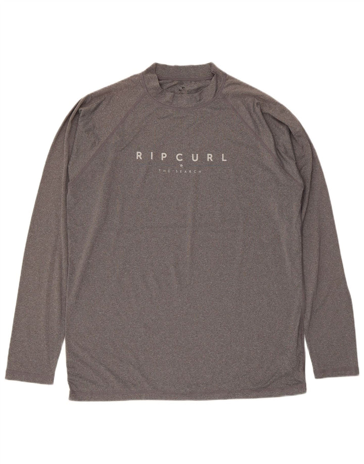 Rip Curl Haut graphique à manches longues pour hommes, coupe décontractée, grand gris, polyester