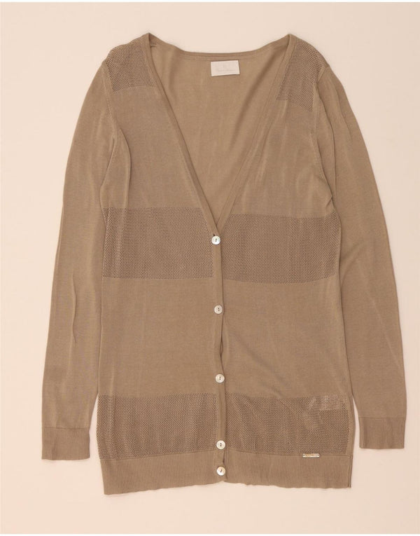 Conte of Florence Pull cardigan long pour femme UK 12 Beige moyen