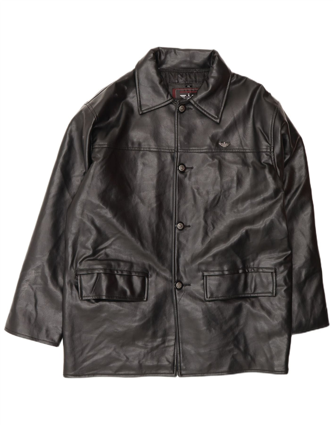 REPORTAGE Manteau en cuir pour homme UK 42 XL Noir