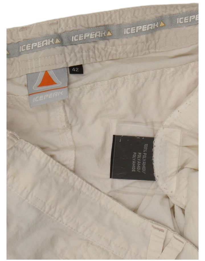 Icepeak Short Femme EU 42 Large W32 Blanc Polyamide Sports