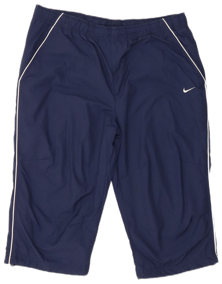 Nike Short de sport pour homme en nylon bleu marine Taille L