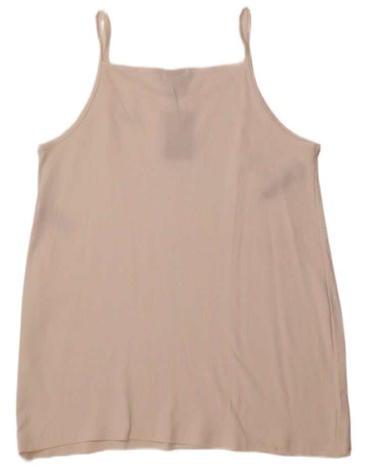 NIKE Womens Cami Top UK 18 XL Coton Blanc Cassé