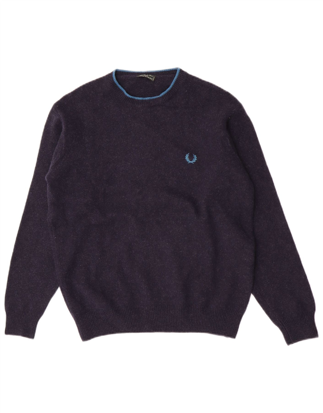 Fred Perry Pull ras du cou pour garçon 13-14 ans Bleu marine Laine