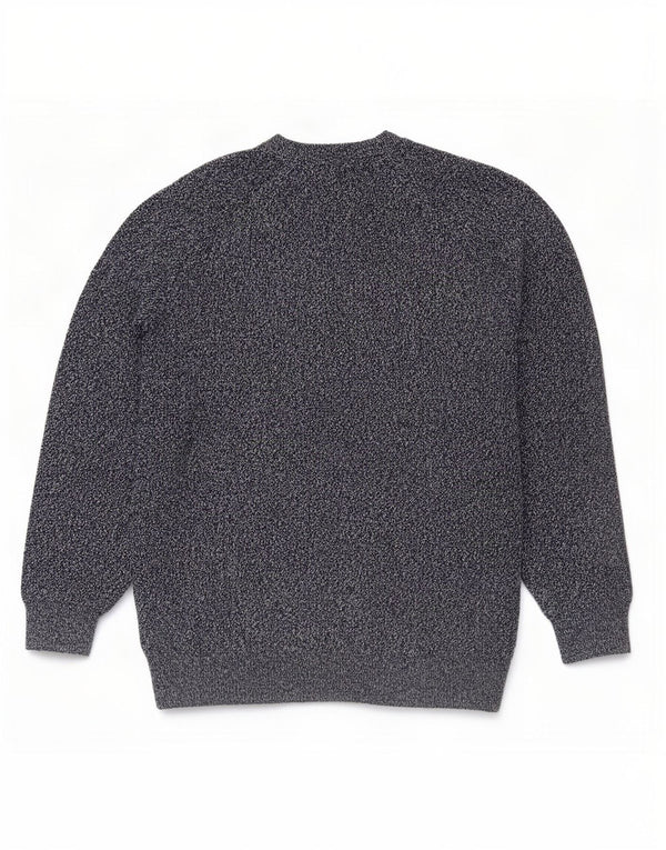 Gant Pull ras du cou pour homme XL en coton moucheté bleu marine