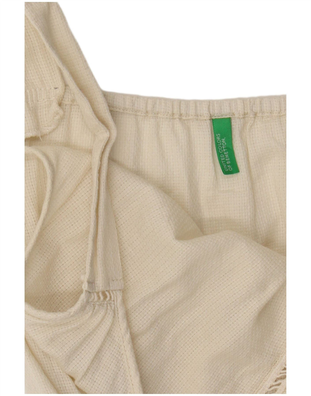 Benetton Débardeur Femme UK 12 Medium Blanc Cassé