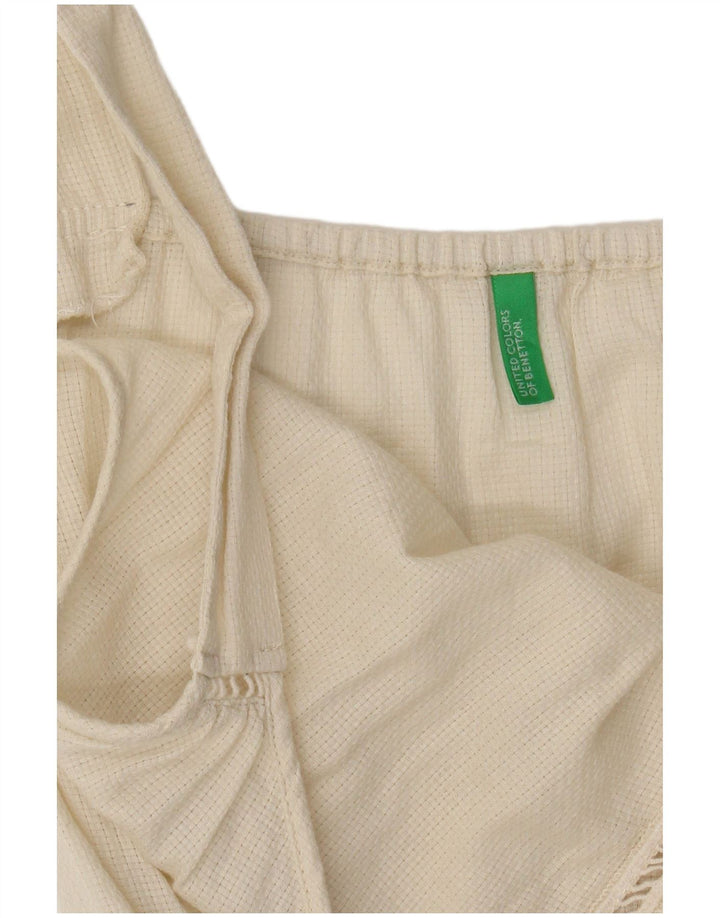 Benetton Débardeur Femme UK 12 Medium Blanc Cassé
