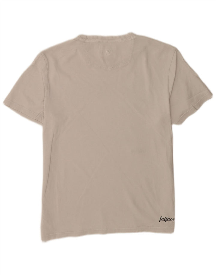 Fat Face T-Shirt Graphique Homme Blanc Moyen Coton