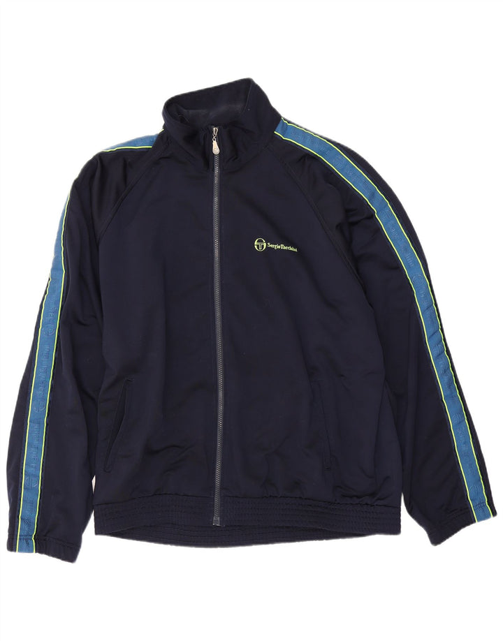 Sergio Tacchini Veste de survêtement pour homme IT 54 XL Bleu marine Colourblock