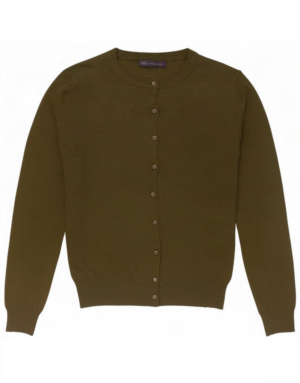 Marks & Spencer Cardigan pour femme en viscose kaki moyen UK 42