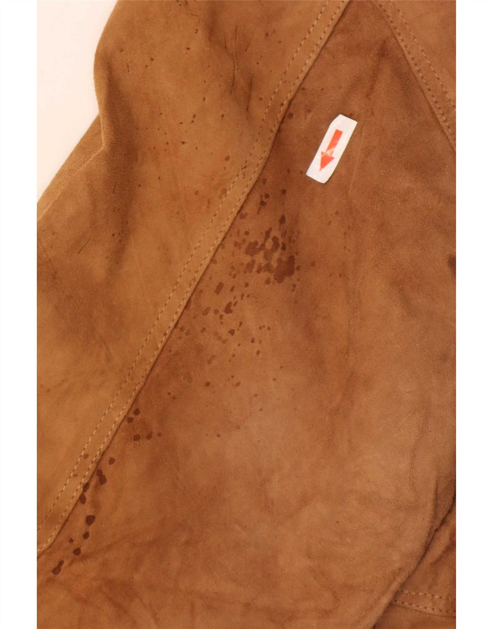 Pardessus surdimensionné en daim pour femme Yorn EU 40 Cuir marron moyen