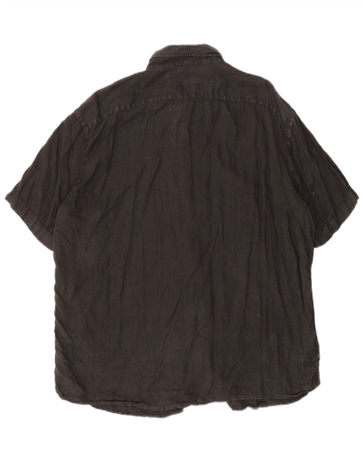 Hugo Boss Chemise à manches courtes XL gris lin pour homme