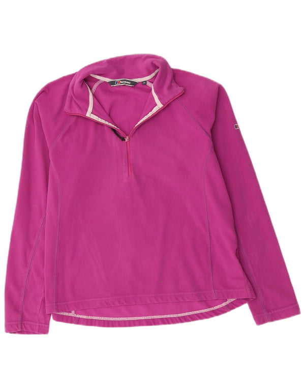 Berghaus Pull polaire à col zippé pour femme UK 14 Large Rose Polyester