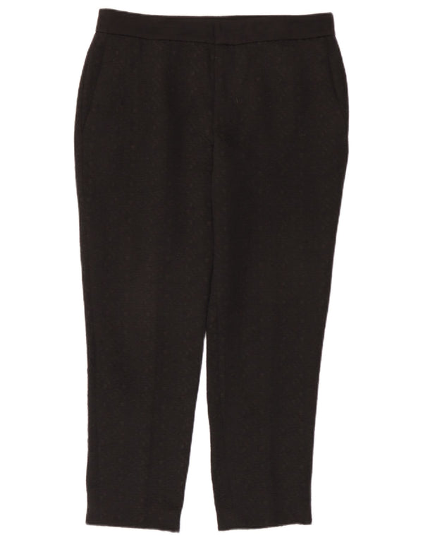 Pantalon court slim pour femme Zara Medium W28 L25 Polyester tacheté noir