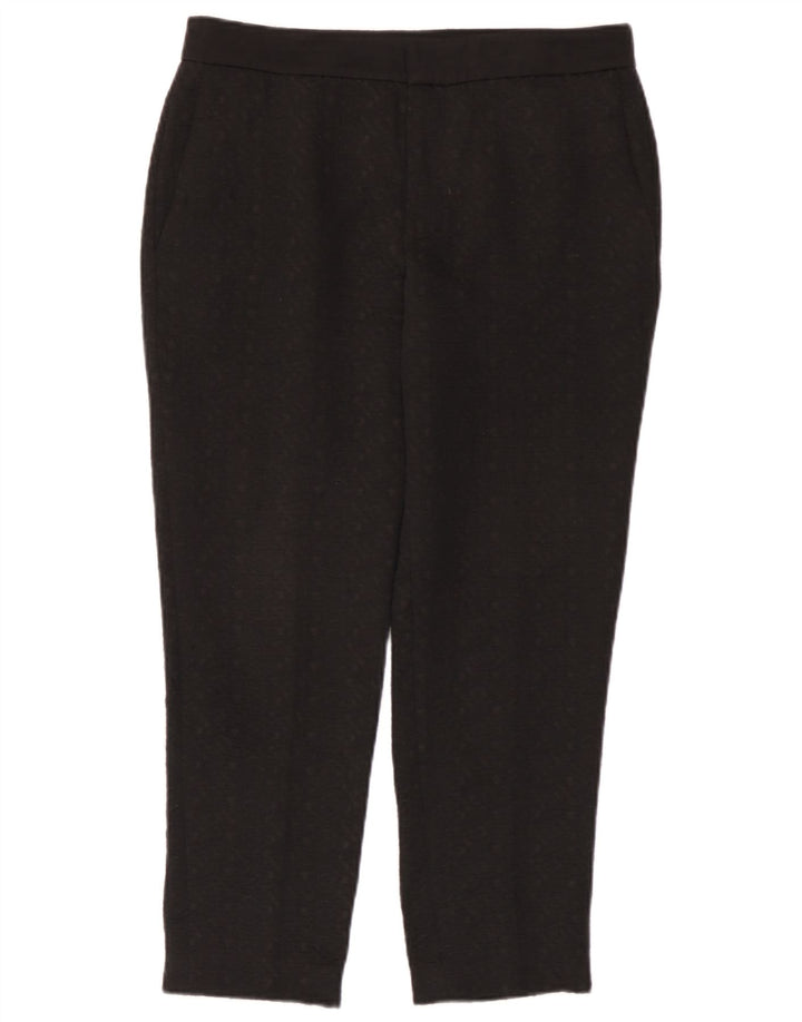 Pantalon court slim pour femme Zara Medium W28 L25 Polyester tacheté noir
