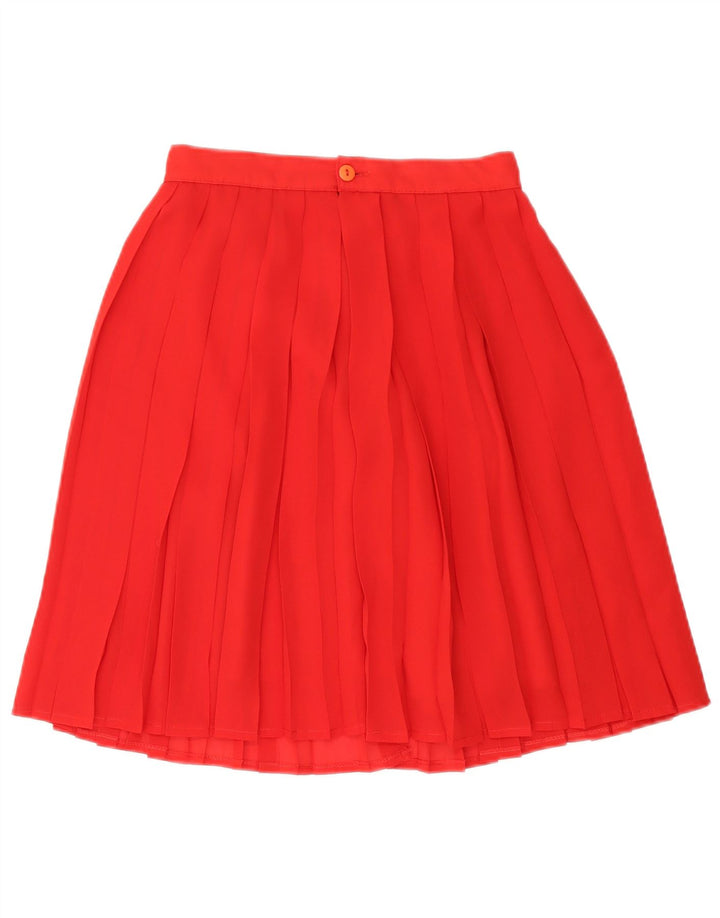 jupe plissée femme vintage W24 XS Rouge